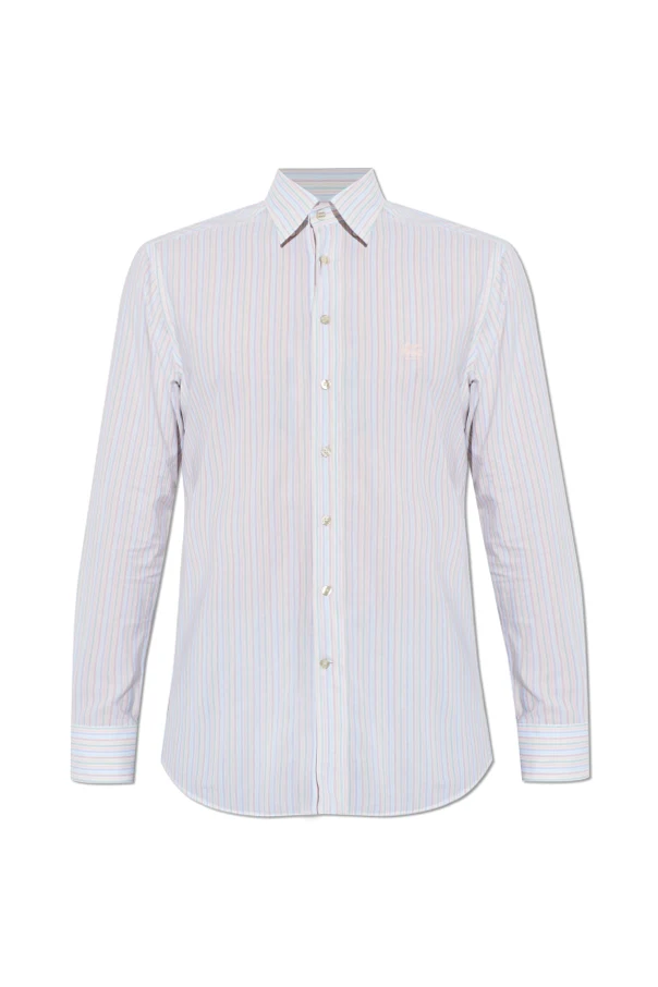 BIAŁY  Koszula w prążki