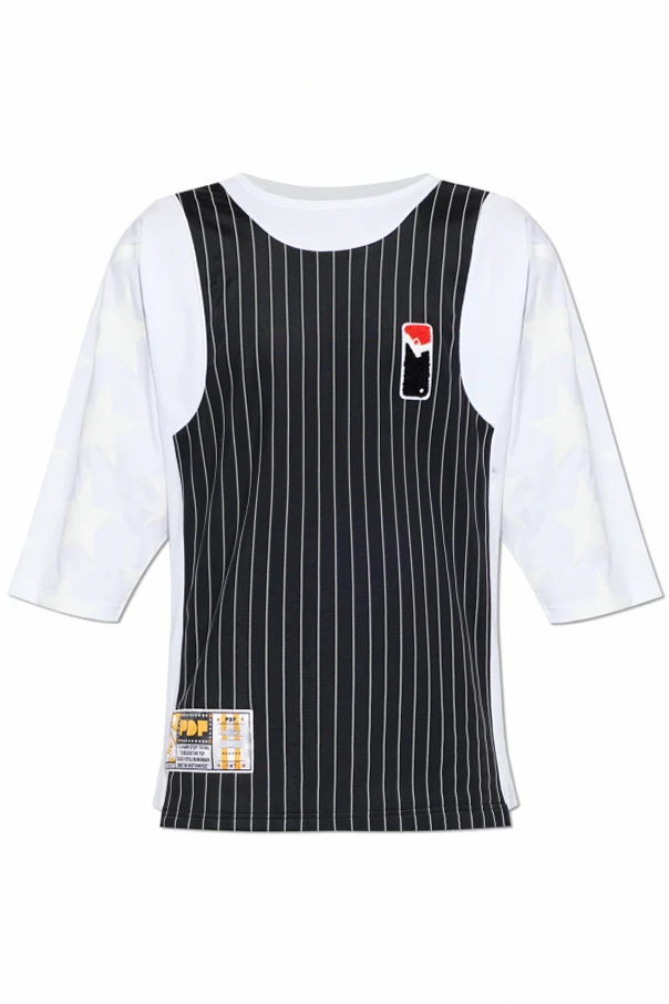 WHITE T-shirt with patches