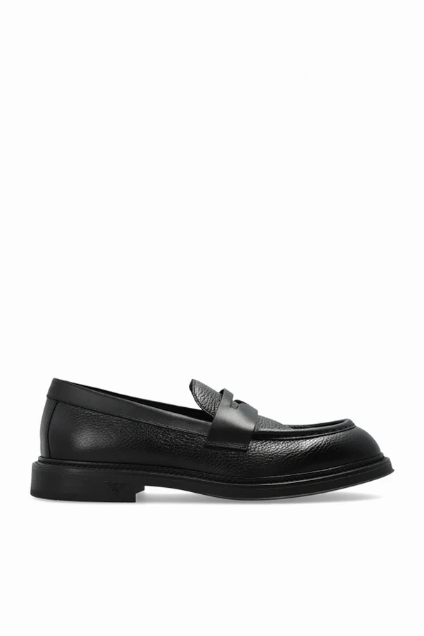 CZARNY Skórzane buty typu `loafers`