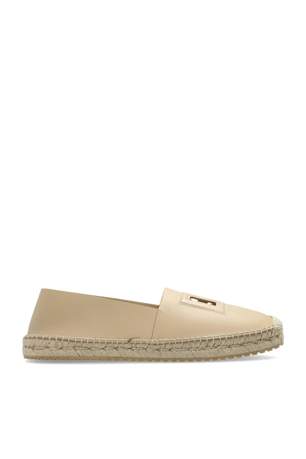 beige Leather espadrilles