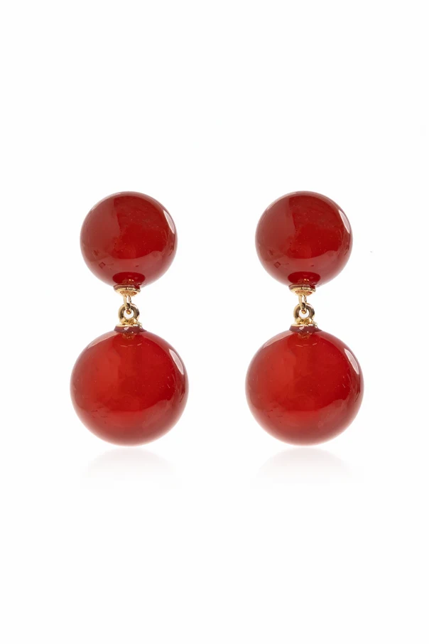 ROT Ohrringe mit Carnelian-Stein