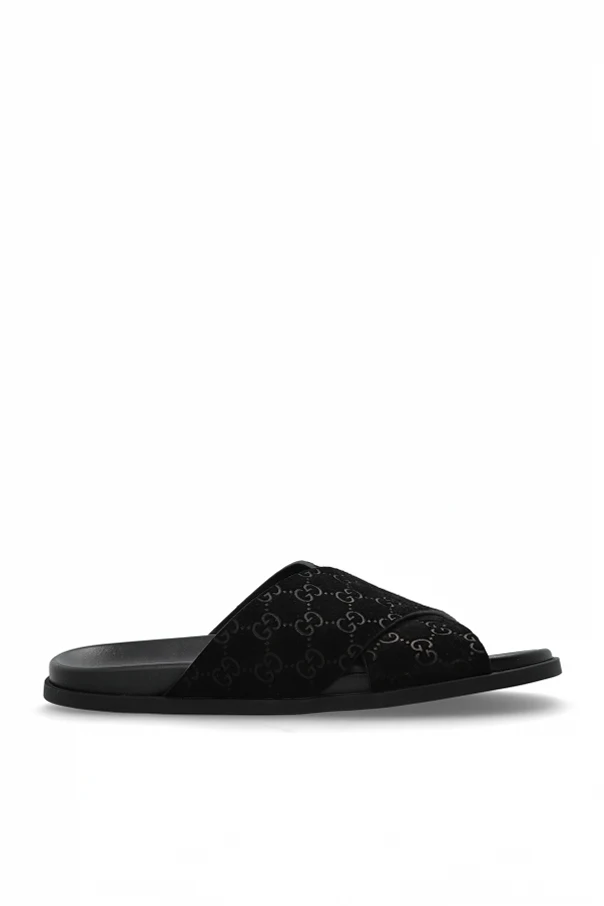 BLACK Suede mules