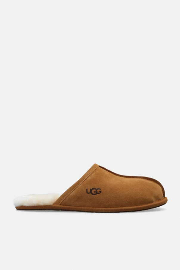 BROWN ‘Scuff’ suede slippers