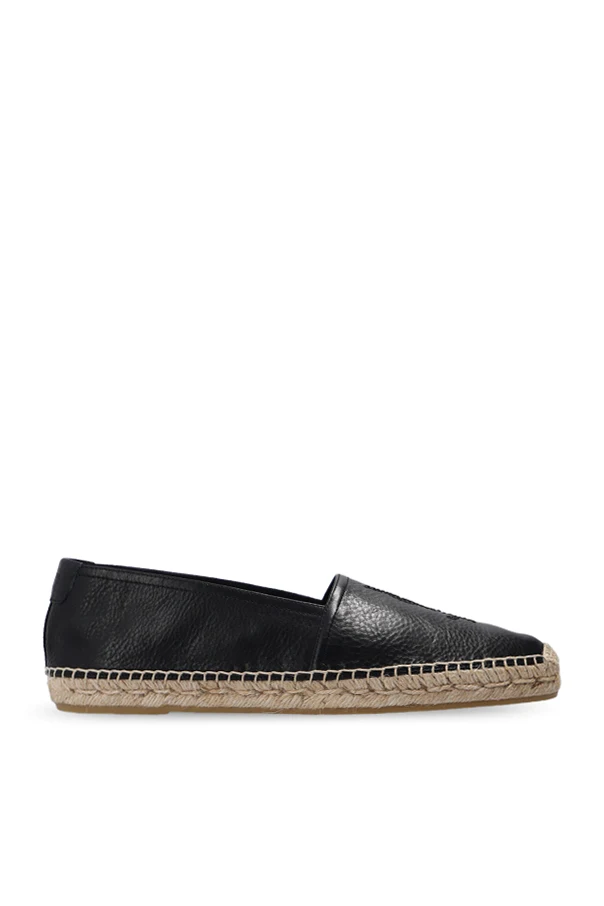 CZARNY Espadryle z logo ‘Toscano’
