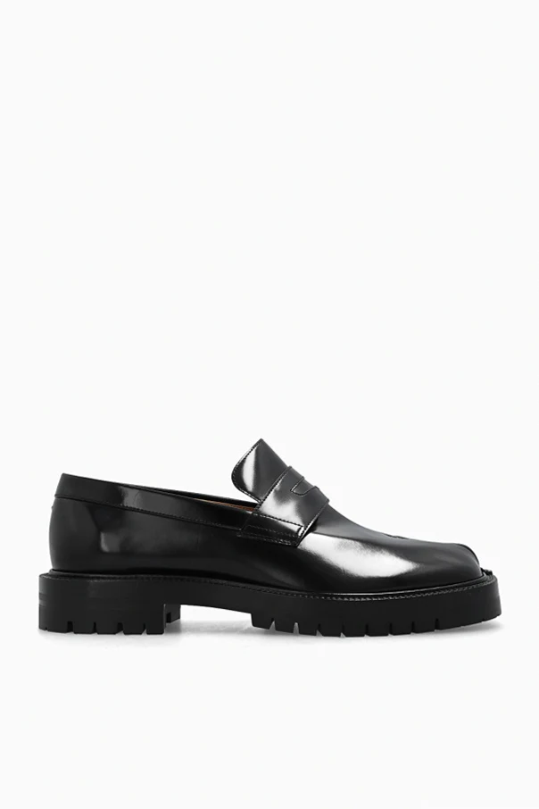 CZARNY Buty typu ‘loafers’z wycięciem ‘Tabi’