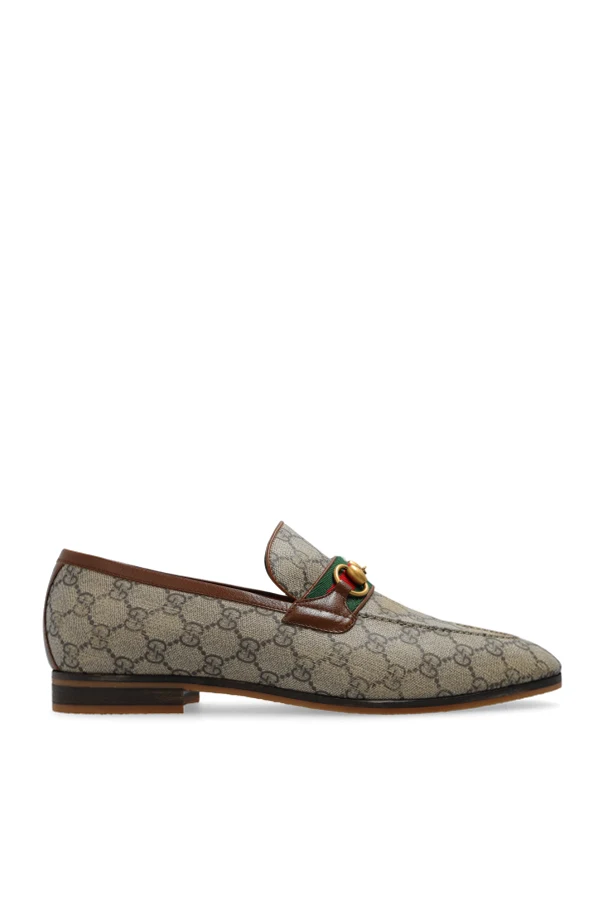 beżowy Buty z monogramem typu ‘loafers’