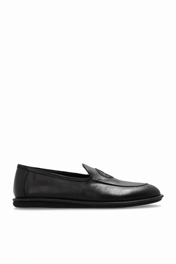 CZARNY Skórzane buty typu ‘loafers’