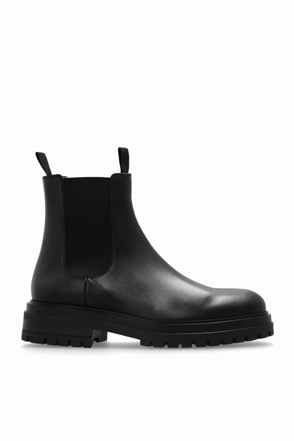 BLACK Leather ankle boots Chester