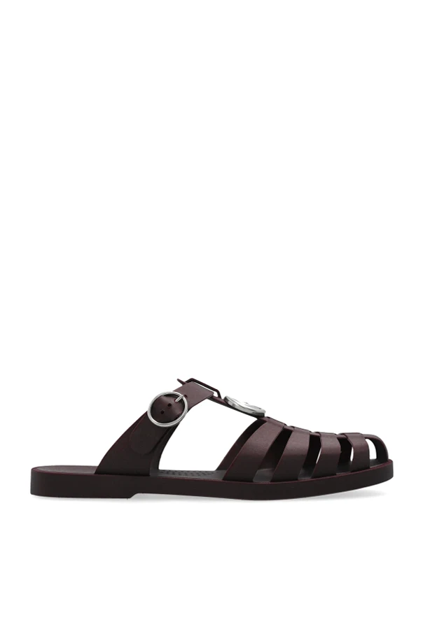 BURGUNDY Rubber flip-flops