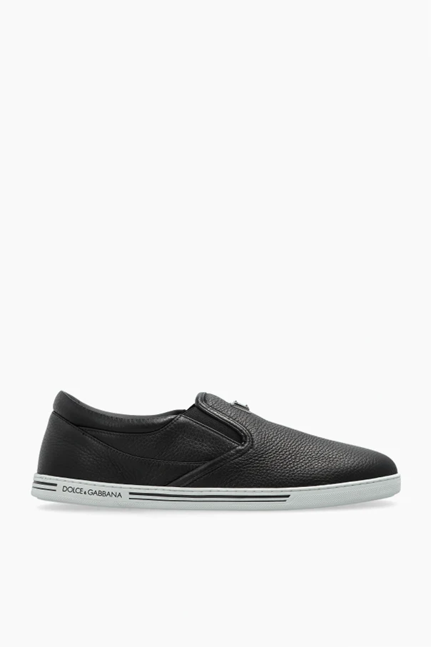 BLACK Leather sneakers