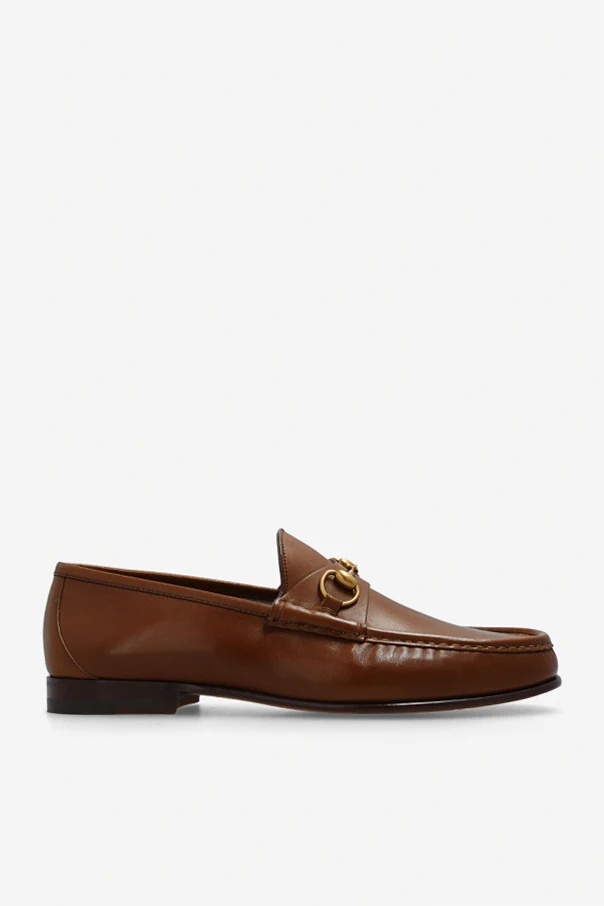 BRĄZOWY Skórzane buty ‘1953 Horsebit’ typu ‘loafers’