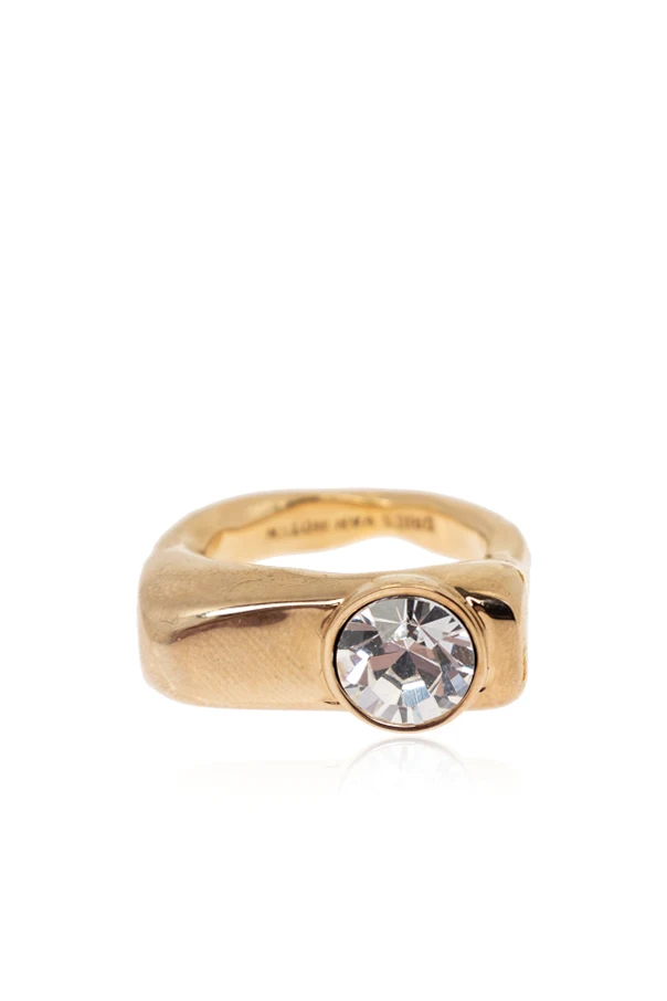 GOLD Ring mit funkelndem Kristall