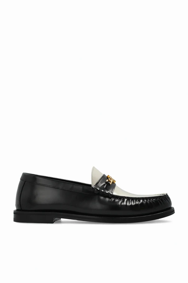 CZARNY Skórzane buty `Two Tone Ma Chain`