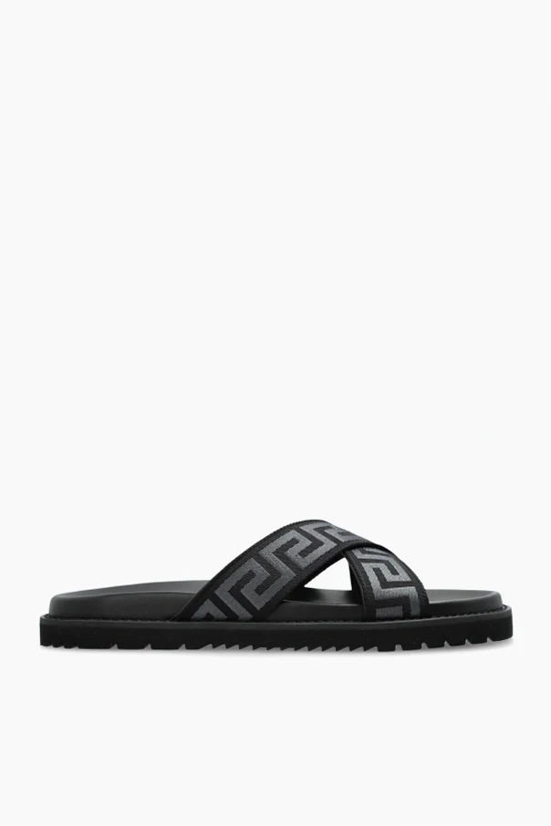 BLACK Slides with ‘Greca’ pattern