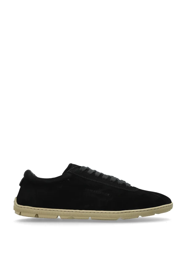 CZARNY Zamszowe buty sportowe