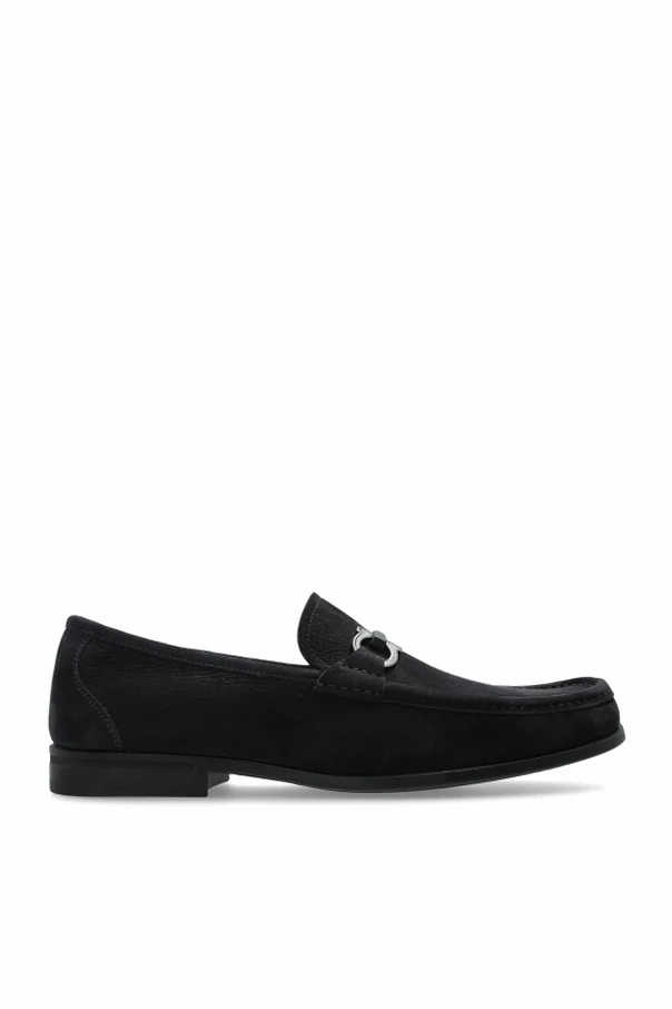 GRANATOWY Zamszowe buty `Grandioso`