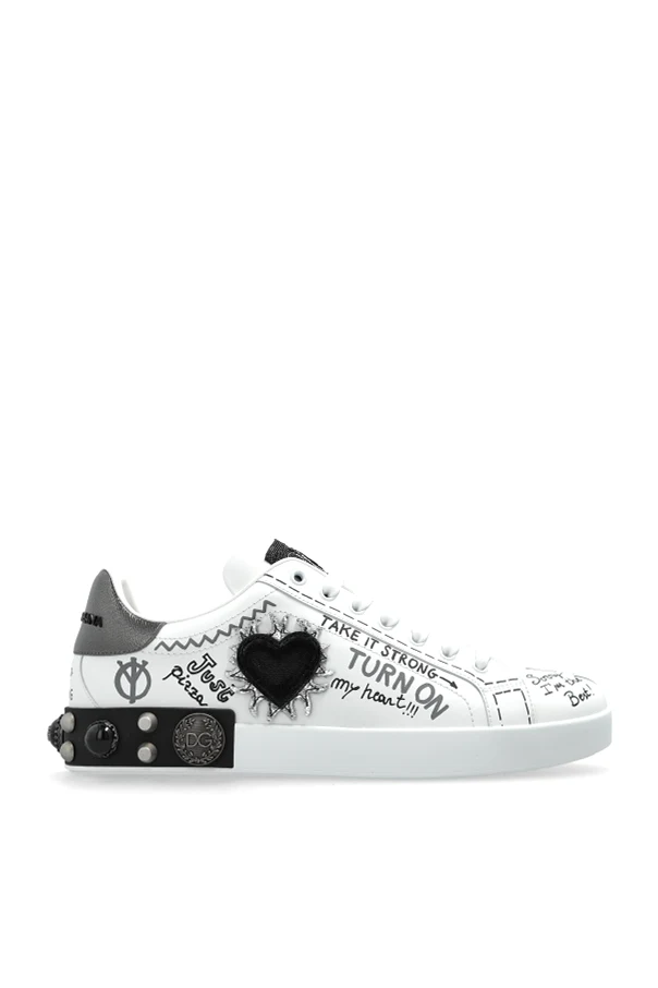 WHITE 'Portofino' sneakers with appliqués