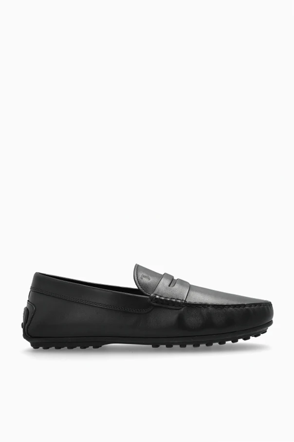 BLACK Leather moccasins