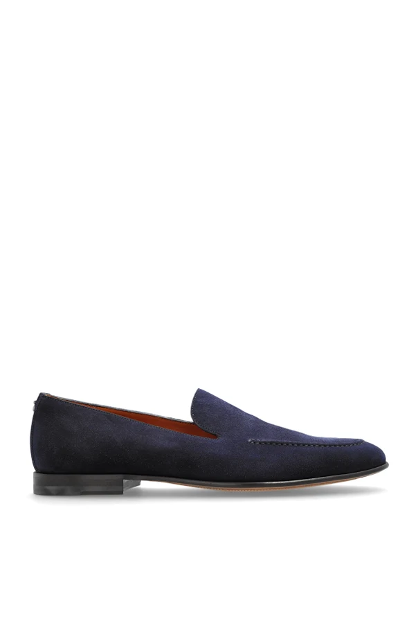 GRANATOWY Zamszowe buty `Split`