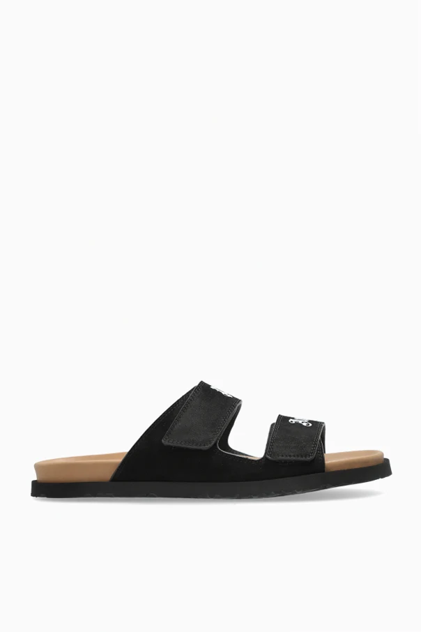 BLACK Flip-flops with logo