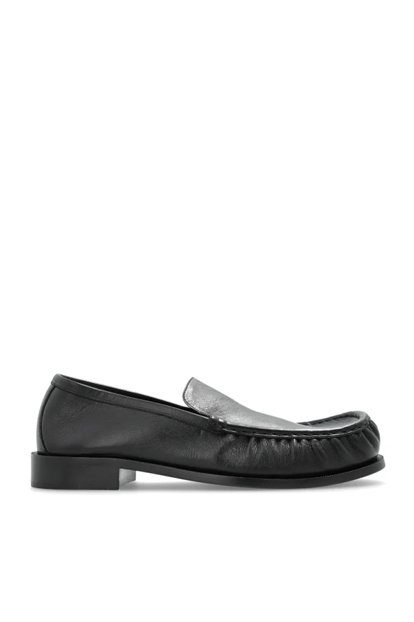 CZARNY Skórzane buty