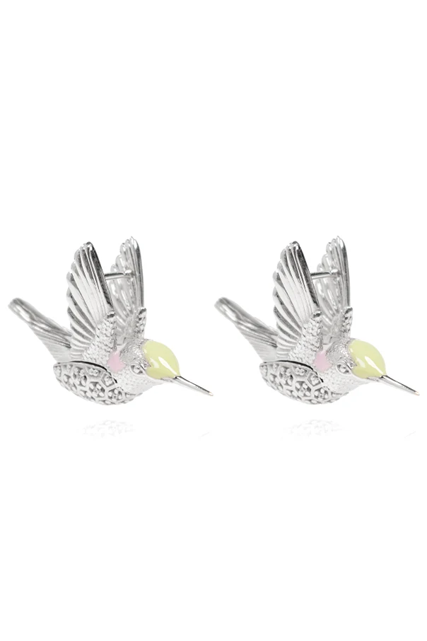 SILBER Ohrringe mit Kolibri-Motiv
