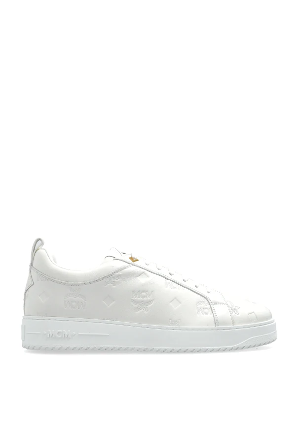 WHITE Leather sports shoes