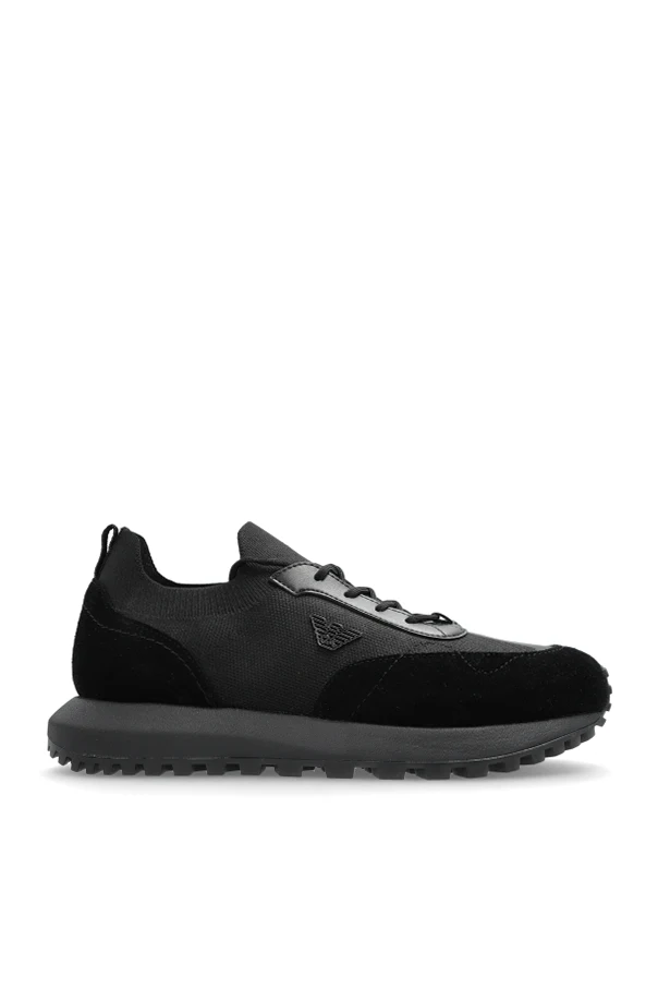 CZARNY Buty sportowe z logo