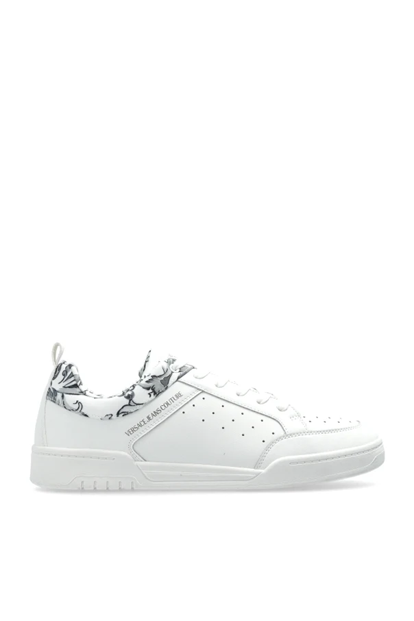 WHITE Sports shoes with "barocco" pattern