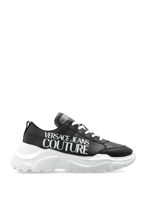 BLACK Sports shoes with printed logo