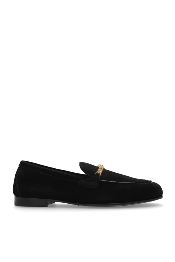 CZARNY Zamszowe buty typu `loafers`