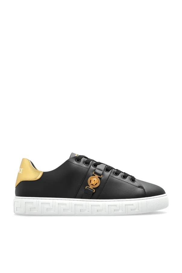 CZARNY Skórzane buty sportowe