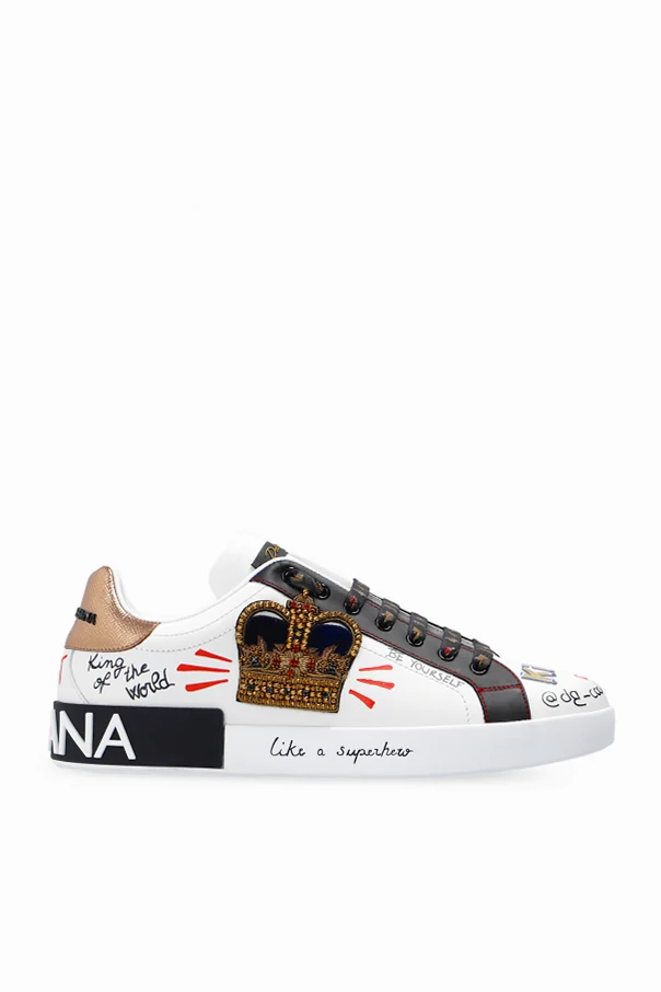 WHITE ‘Portofino’ sneakers with logo