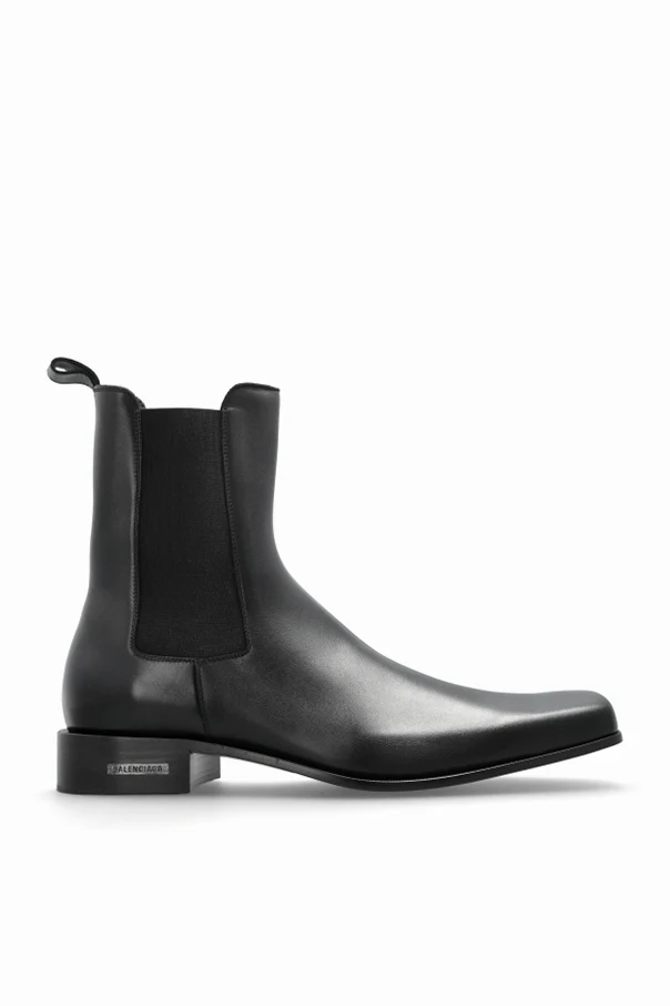 SCHWARZ Chelsea-Stiefeletten aus Leder