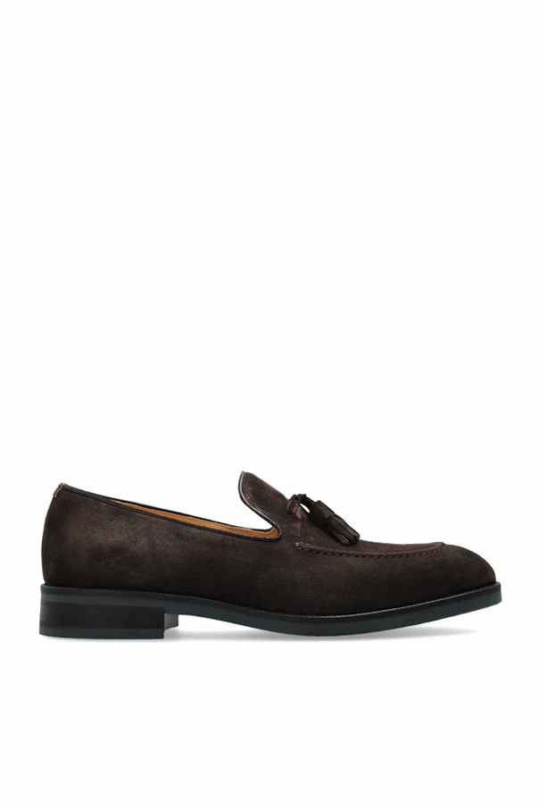 BRĄZOWY Zamszowe buty typu `loafers`