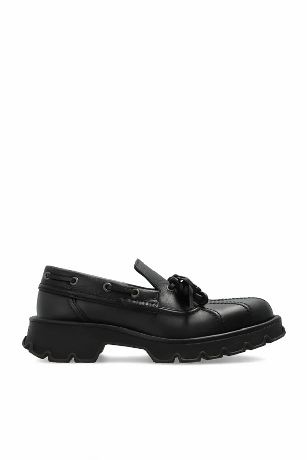 CZARNY Skórzane buty ‘Bobby’ typu ‘Loafers’