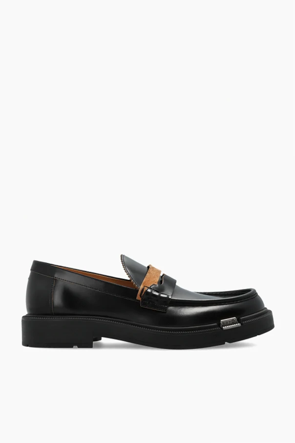CZARNY Skórzane buty typu `loafers`