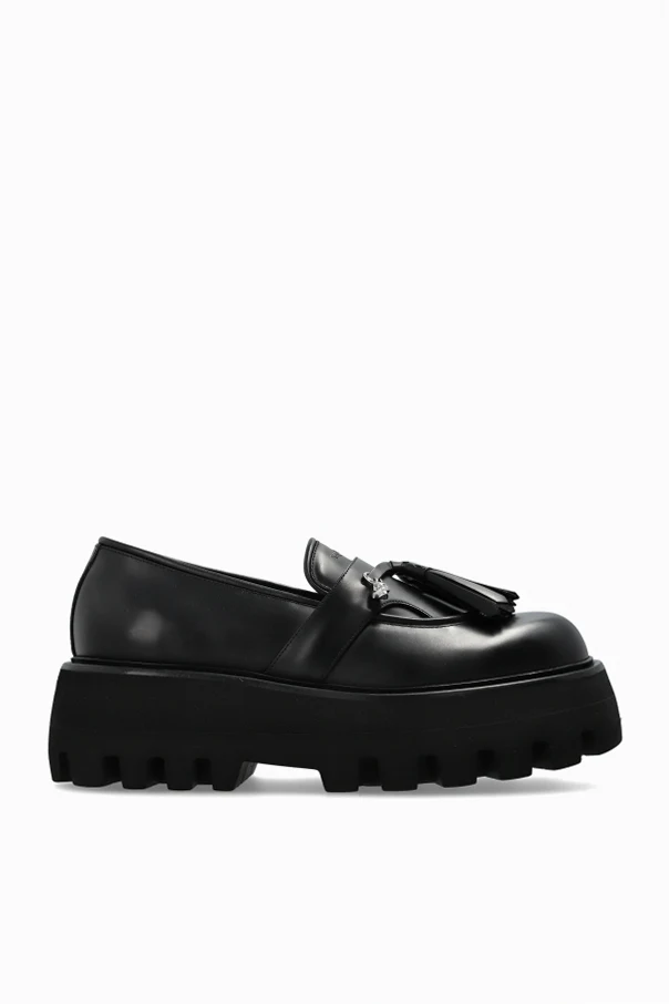 CZARNY Buty typu `loafers` na platformie