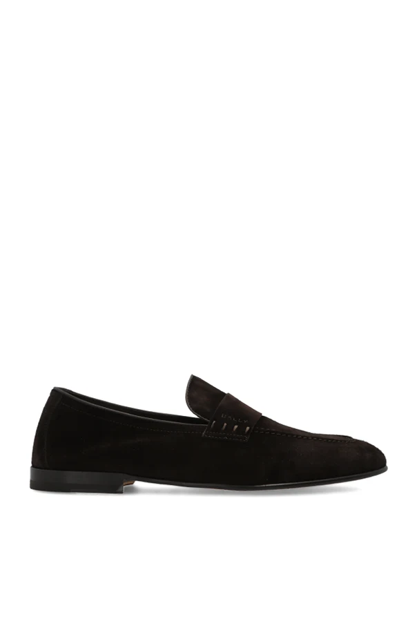 BRĄZOWY Zamszowe buty ‘Elios’ typu ‘loafers’