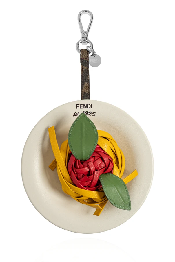 MULTICOLOUR Keychain with a spaghetti motif pendant