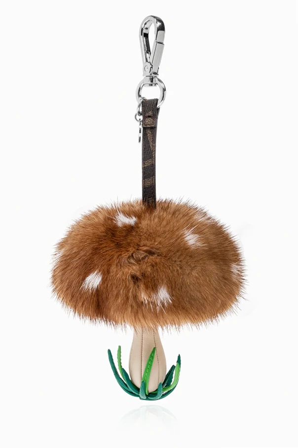 BRĄZOWY Zawieszka do torby z motywem grzyba