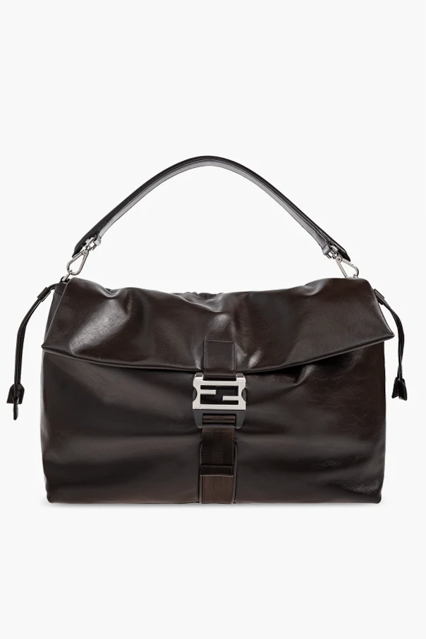 BROWN "Flux Maxi Messenger" shoulder bag