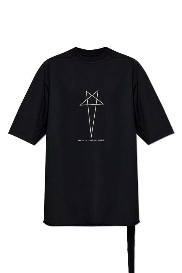 CZARNY T-shirt typu ‘Oversize’