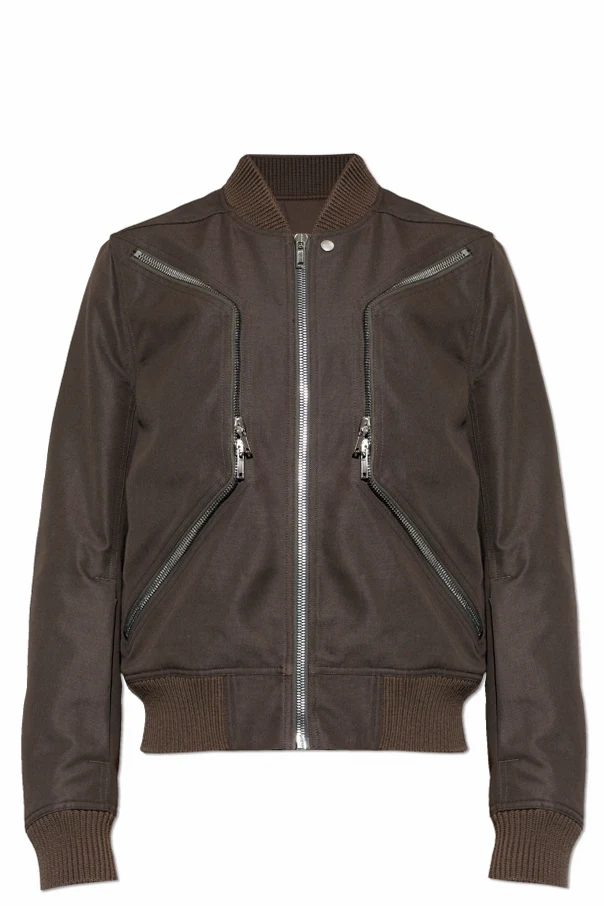 BRĄZOWY Jeansowa kurtka typu ‘Bomber’