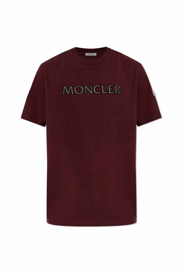 BURGUNDER T-Shirt mit gesticktem Logo