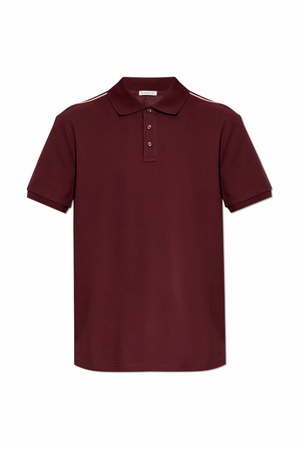 BURGUNDER Polohemd mit Logo-Patch