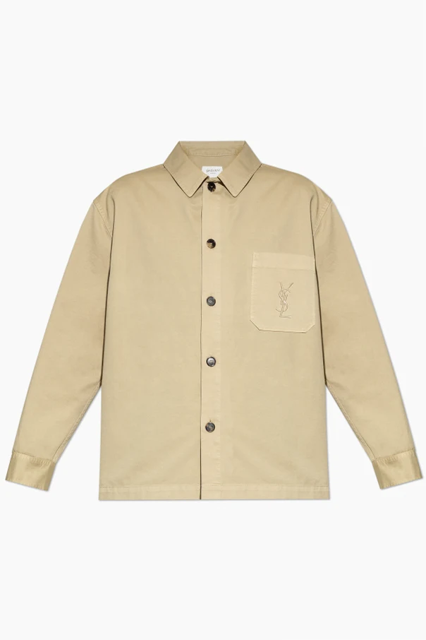 beżowy Koszula z wyszytym logo