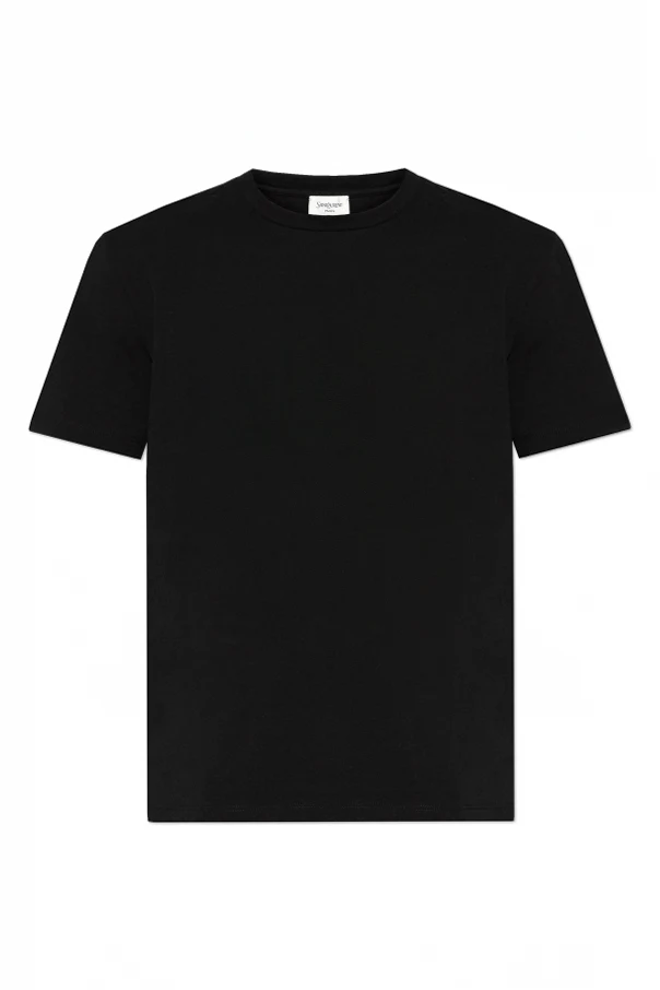 CZARNY T-shirt z wyszytym logo