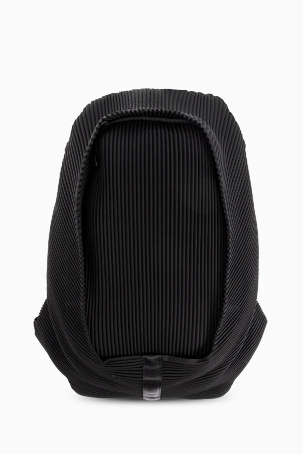 SCHWARZ Rucksack mit Plisseeeffekt