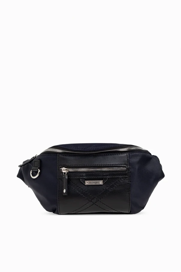 BLACK Belt bag with logo